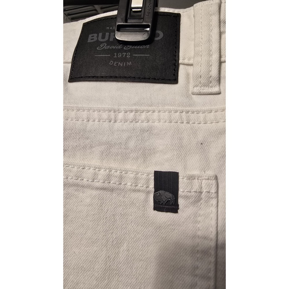 Buffalo David Bitton Jeans Skinny Max Stretch Mens 32x32 (32x31) White NWT Indie - Picture 5 of 11
